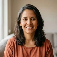 Retrato generado de Elena, agente de IA de Orbit